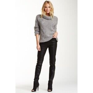 NWT New NYDJ Womens 2 Not Your Daughters Jeans USA Coated Leather Leggings Gia